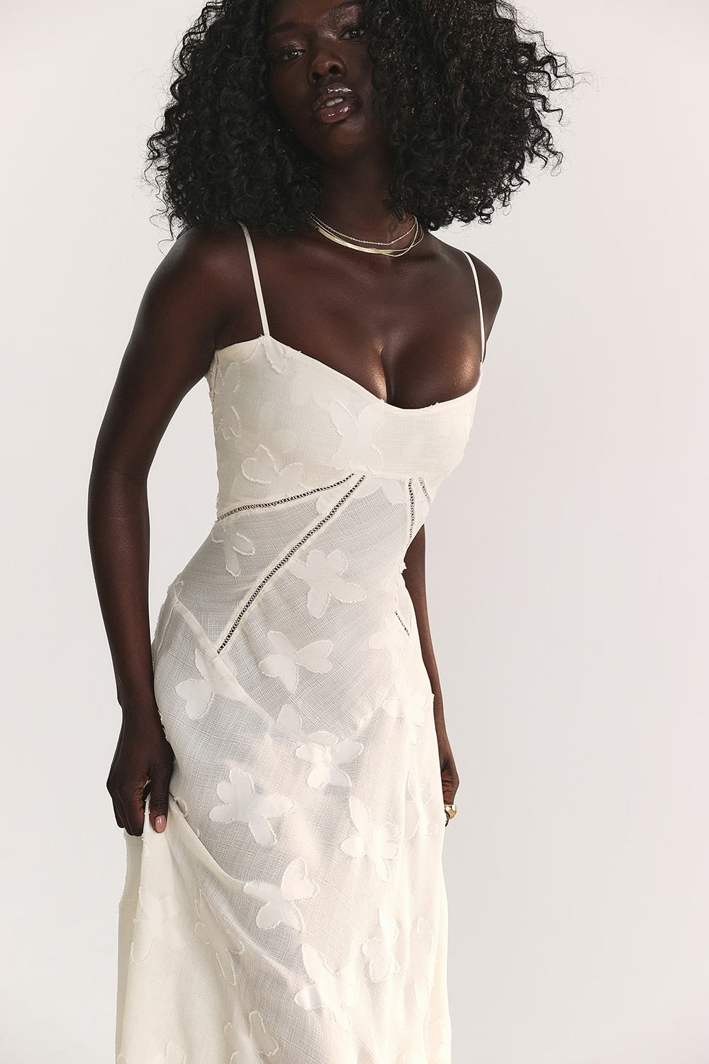 Damen Figurformendes Kleid mit Blumenmuster | Maxi