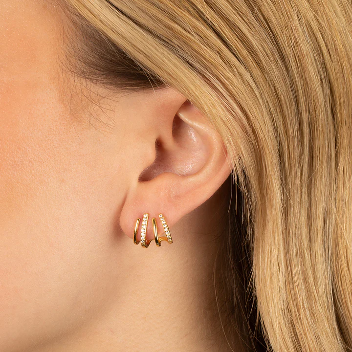 Women's Hoop Earrings with Crystals | Jewelry yes