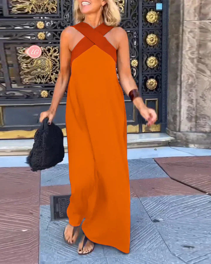Damen Maxi-Kleid Halter | Ärmellos