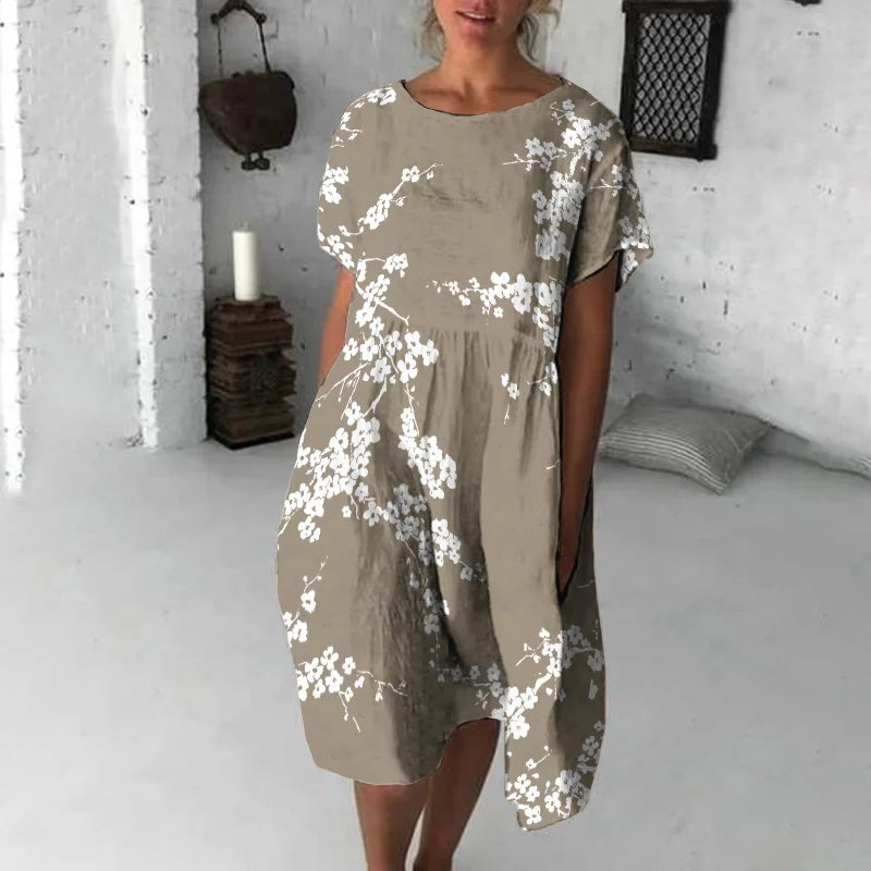 Damen Blumiges Sommerkleid | Midi