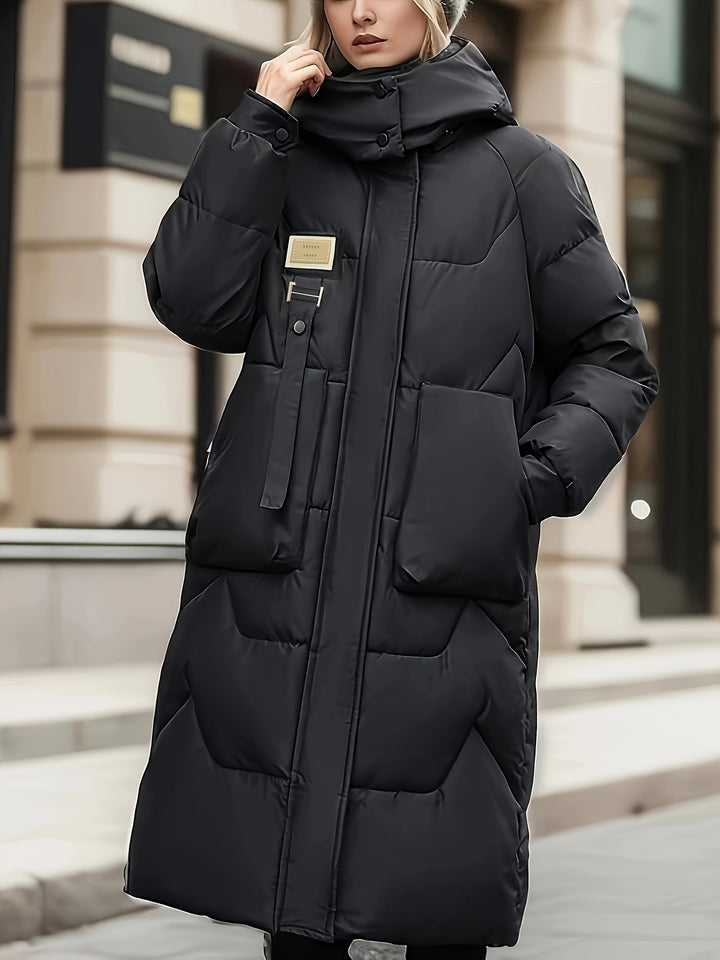 Damen Langer Wintermantel | Steppung