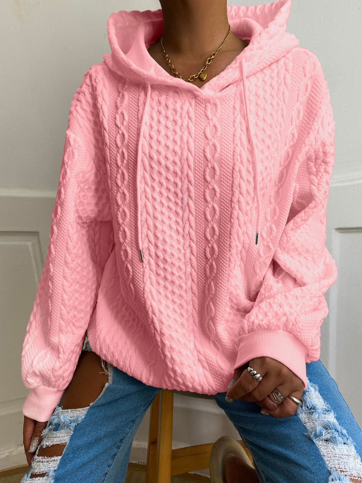 Damen Winter Strickjacke | Mit Kordelzug