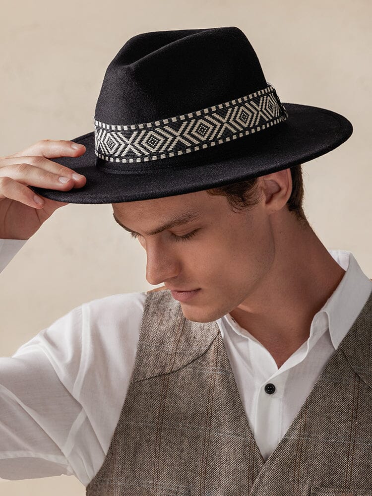 Herren Fedora-Hut | Breite Krempe