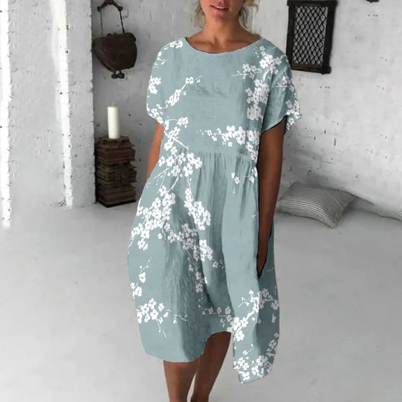 Damen Blumiges Sommerkleid | Midi