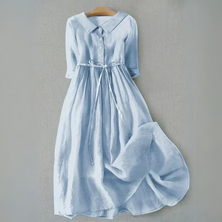 Damen Casual-Kleid mit Knöpfen | Midi