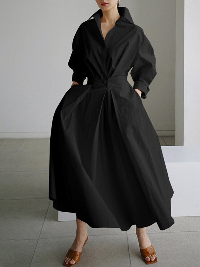 Damen Hemdkleid | Maxi