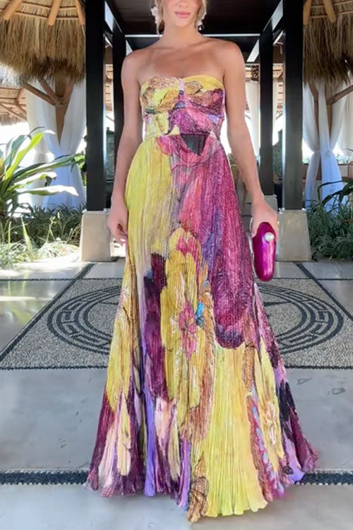 Damen Trägerloses Kleid | Maxi