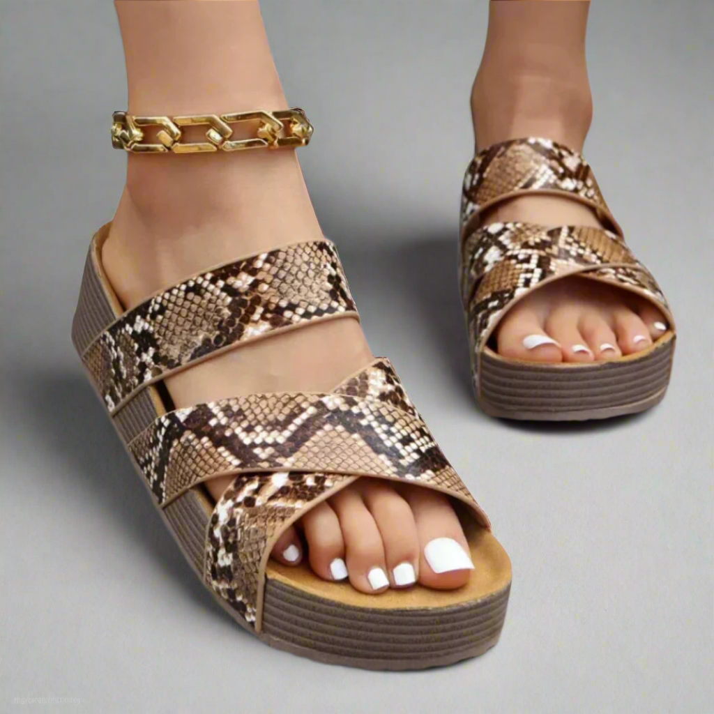 Damen Orthopädische Sandalen Sommer | Keilabsatz