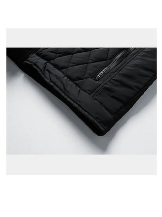 Męskie Zimowa Pikowana Kurtka | Z Zamkiem