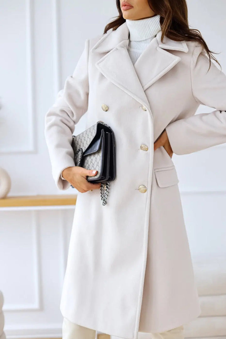 Damen Langer Wintermantel | Figurbetonter Schnitt