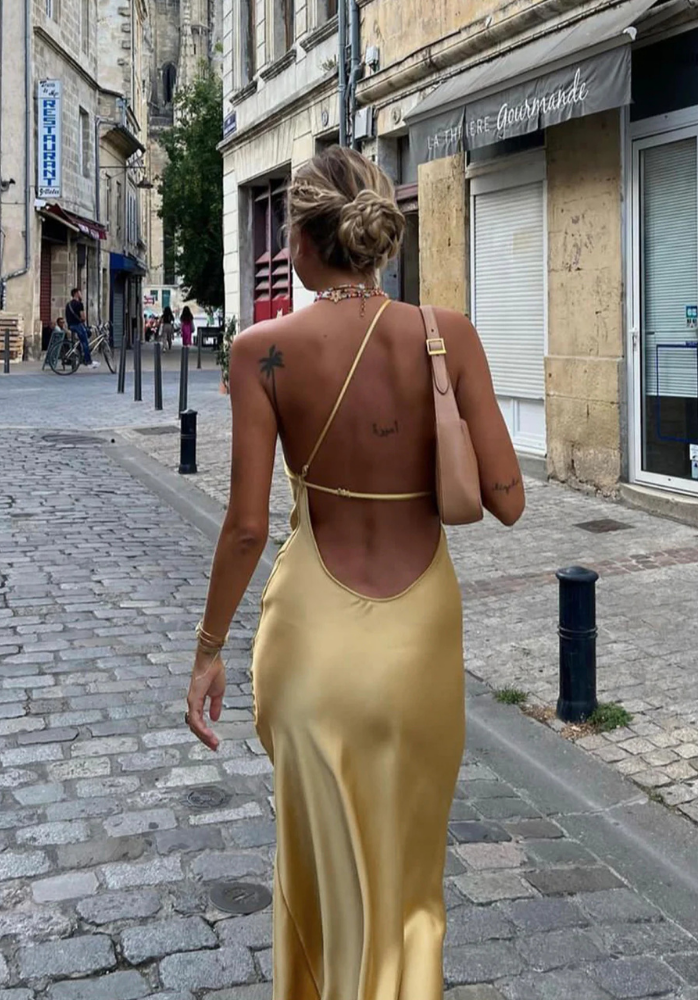 Damen Abendkleid mit Rückenausschnitt | Maxi