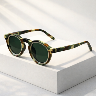 Unisex Okrągłe Okulary Przeciwsłoneczne | Vintage