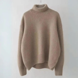 Damski Oversized Sweter z Golfem | Długi Rękaw