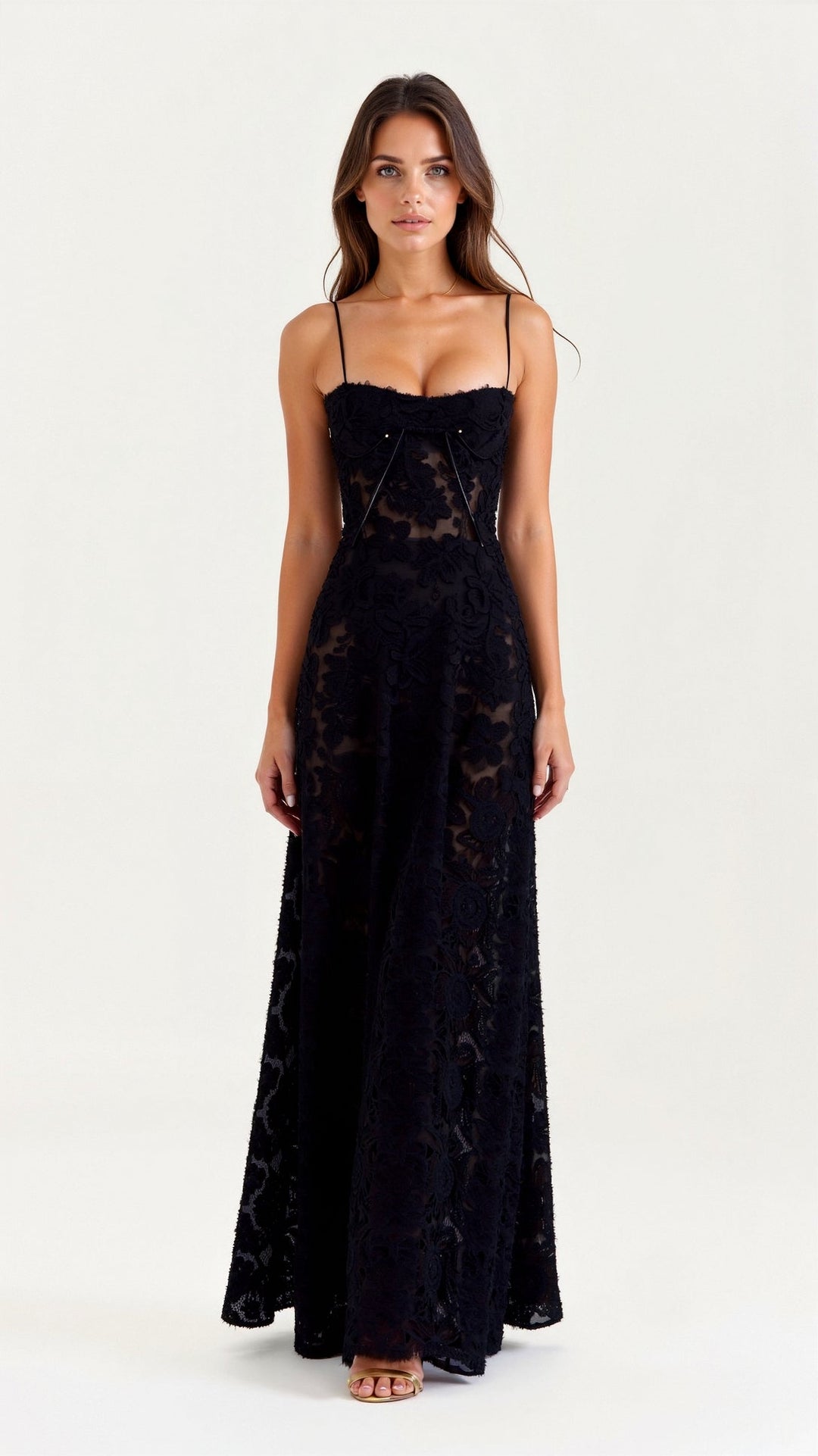 Vestido Feminino para Casamento com Alças | Maxi
