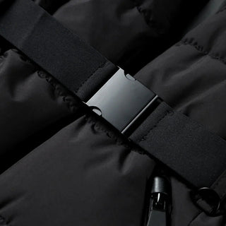 Damska Pikowana Kurtka Zimowa | Paskiem