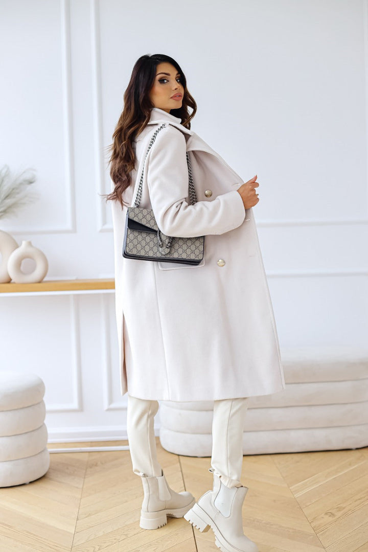 Women's Long Double-Breasted Trench Coat | Classic Style