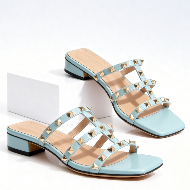 Damen Sandalen mit Nieten und Riemen | Elegant