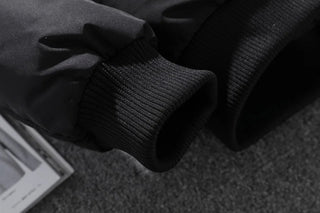 Męskie Zimowa Pikowana Kurtka | Z Kapturem