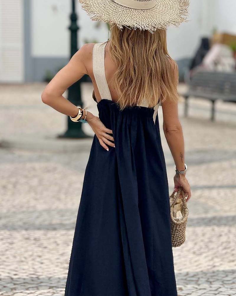 Damen Maxi-Kleid Halter | Ärmellos