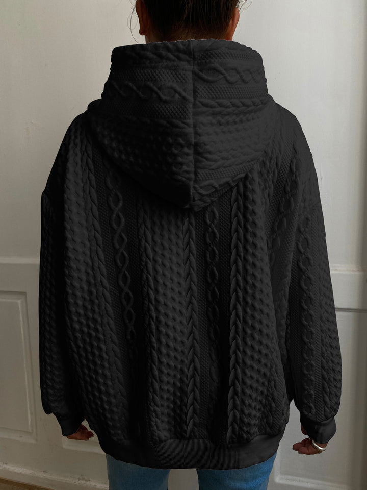 Damen Winter Strickjacke | Mit Kordelzug