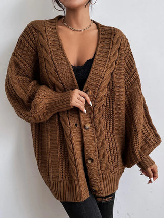 Kardigan Damski z Grubym Splotem | Oversized