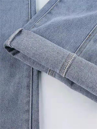 Damskie Jeansy Slim Fit z Rozszerzanym Dołem | Wysoki Tali