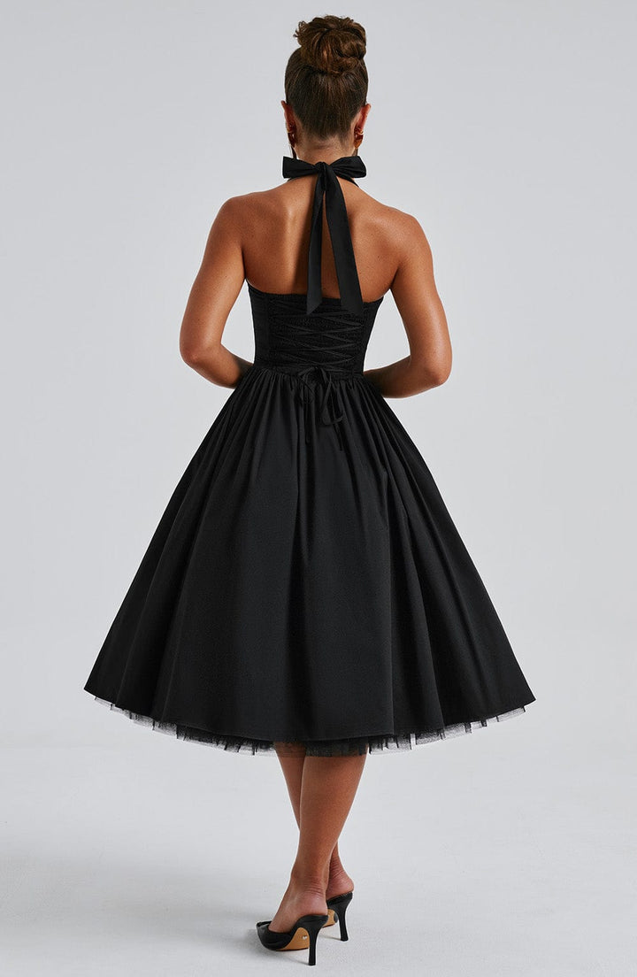 Damen Hochzeitskleid mit Neckholder | Midi