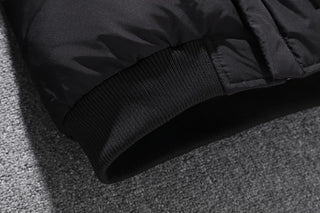 Męskie Zimowa Pikowana Kurtka | Z Kapturem