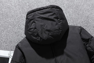 Męskie Zimowa Pikowana Kurtka | Z Kapturem