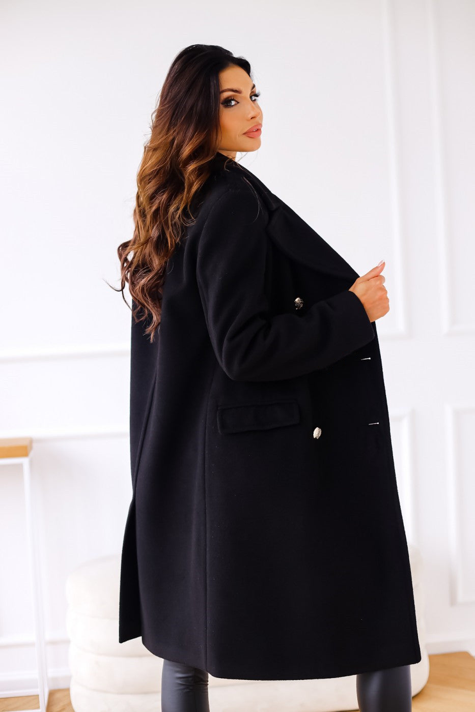Women's Long Double-Breasted Trench Coat | Classic Style