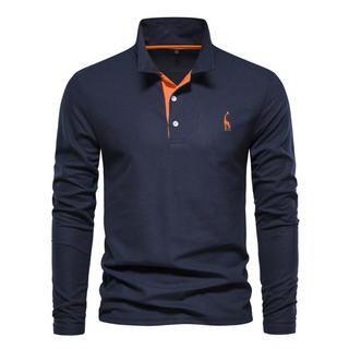 Męska Koszulka Polo z Długim Rękawem | Slim Fit