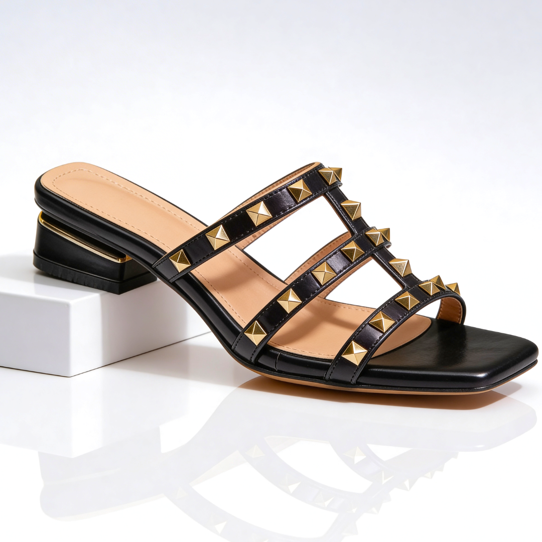 Damen Sandalen mit Nieten und Riemen | Elegant