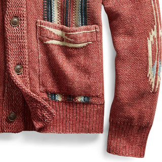 Męski Sweter Kardigan Wzorzysty | Styl Zabytkowy