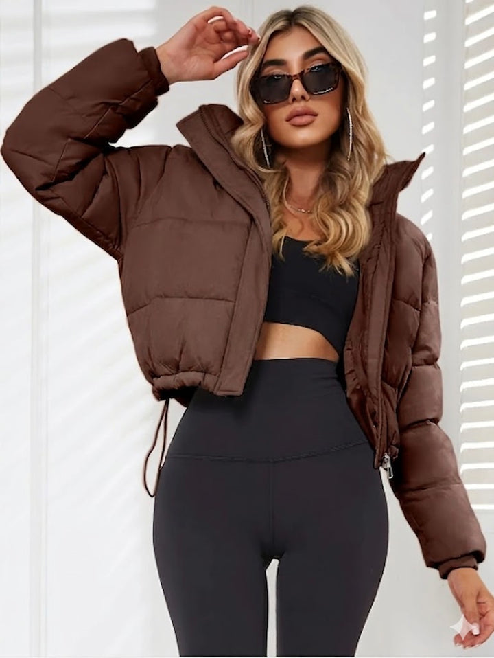 Women's Short Quilted Winter Jacket | Zip