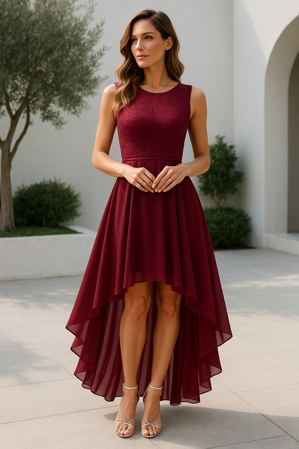 Damen elegantes Hochzeitskleid | Maxi
