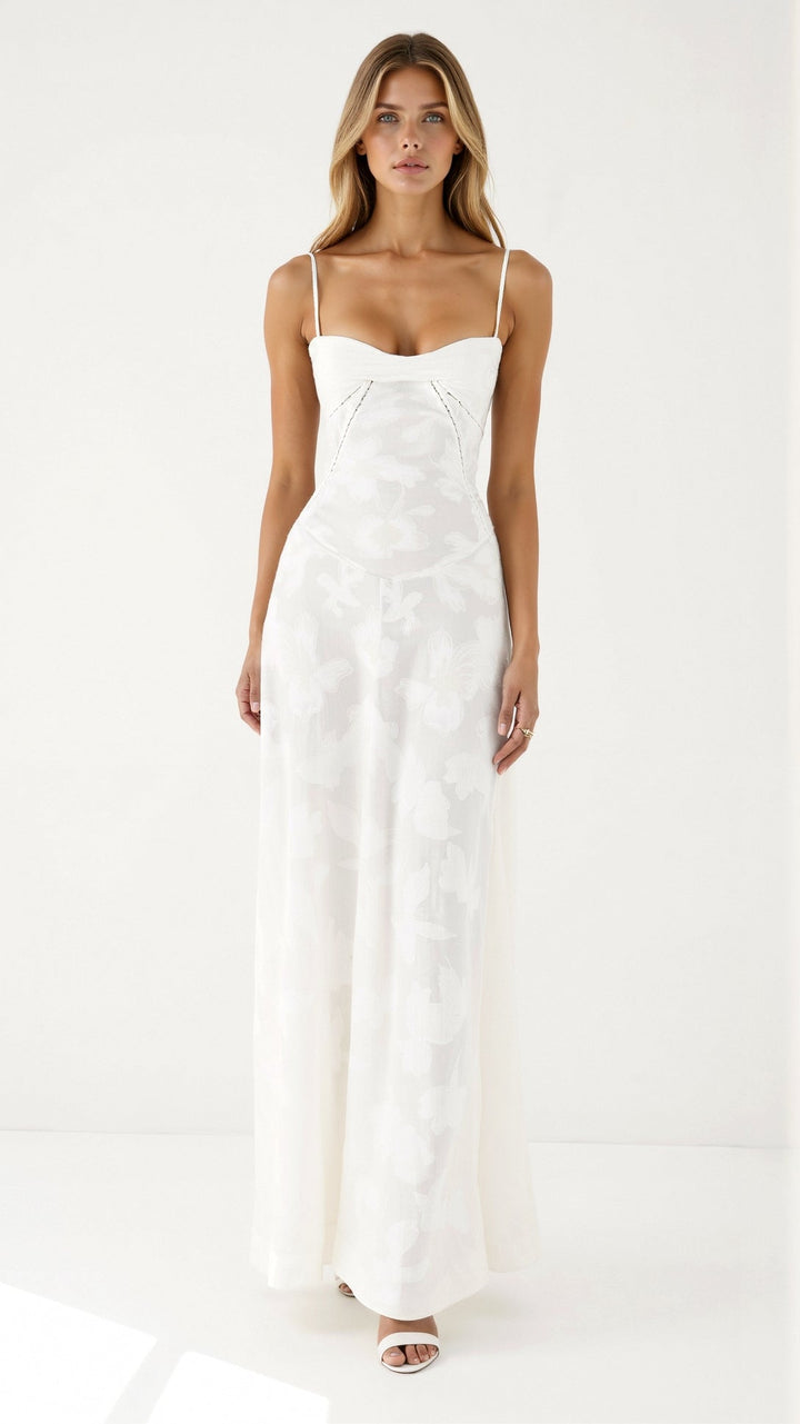 Vestido Feminino para Casamento com Alças | Maxi