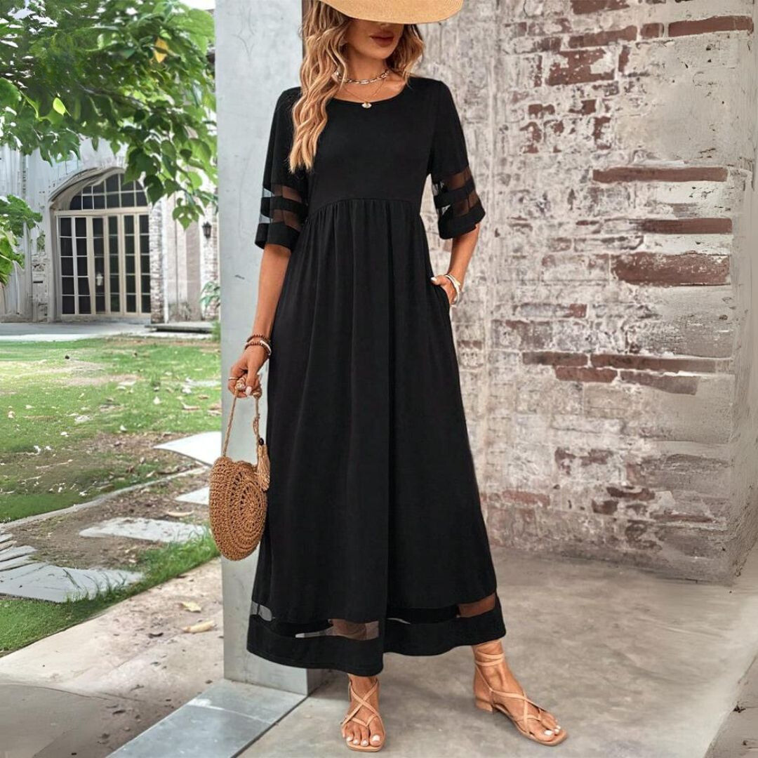 Damen Netz-Sommerkleid | Maxi