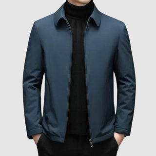 Męska kurtka slim fit z zamkiem | Casual