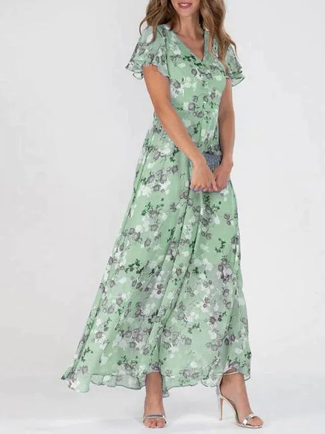 Damen Blumiges Sommerkleid | Maxi