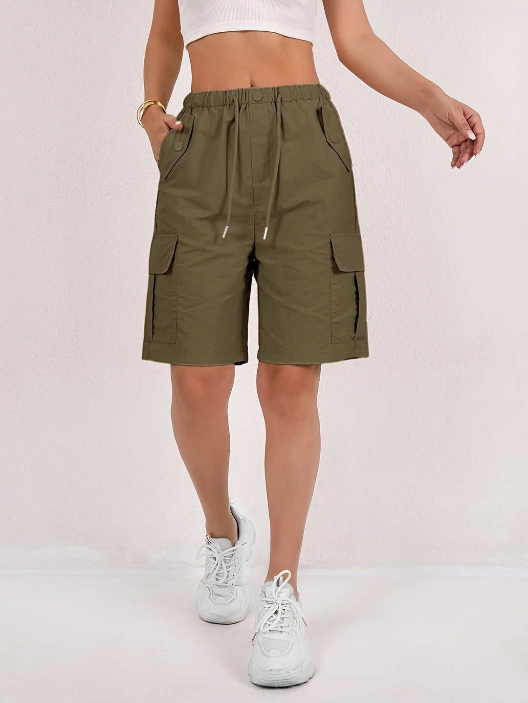 Women's Cargo Shorts | With Drawstring