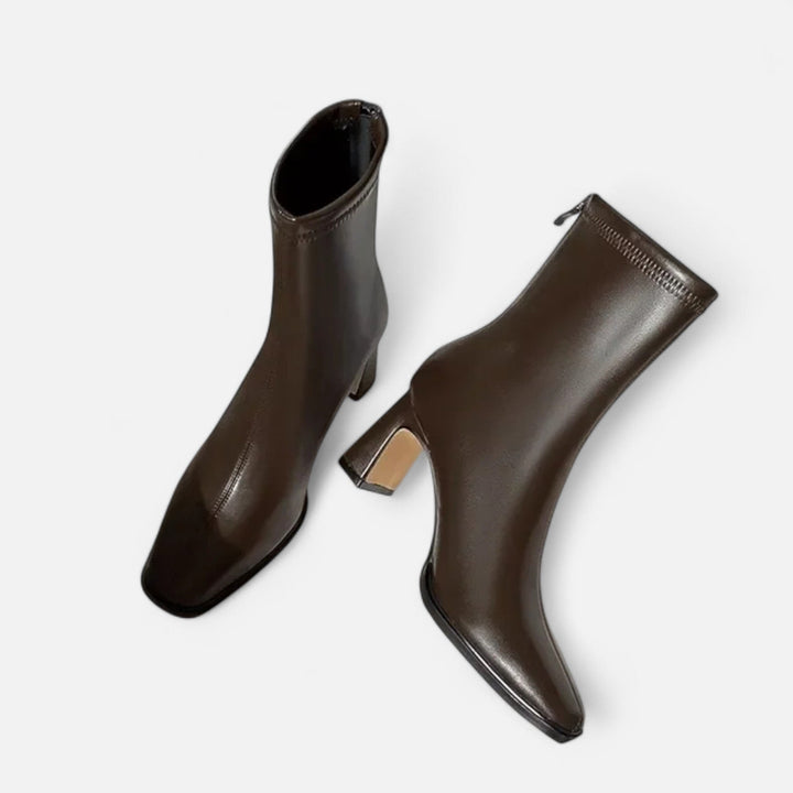 Women's Ankle Boots with Square Toe | Block Heel