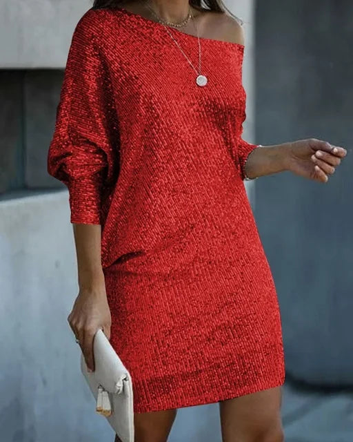 Damen Party-Kleid mit langen Ärmeln | Mini