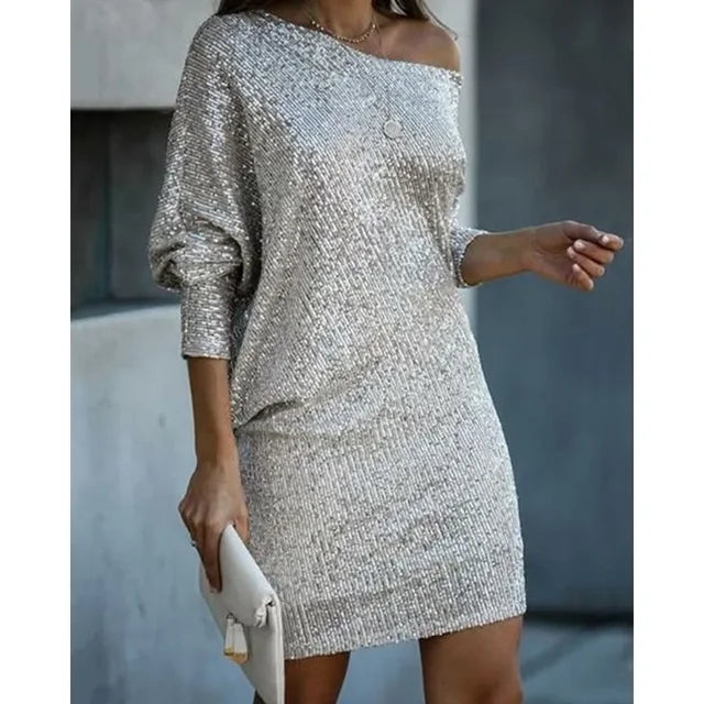 Damen Party-Kleid mit langen Ärmeln | Mini