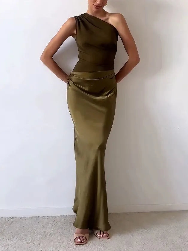 Damen Enges Kleid mit Einem Träger | Maxi