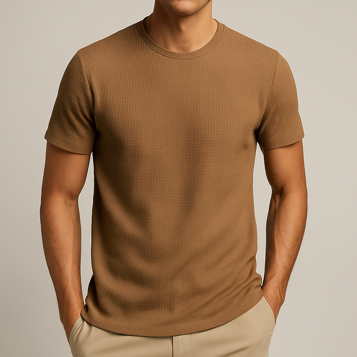 Herren T-Shirt Kurzarm | Strukturiert