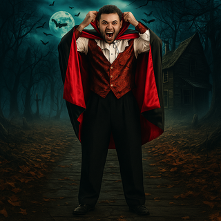 Męski Kostium Wampira | Gotycki Długi Płaszcz na Halloween