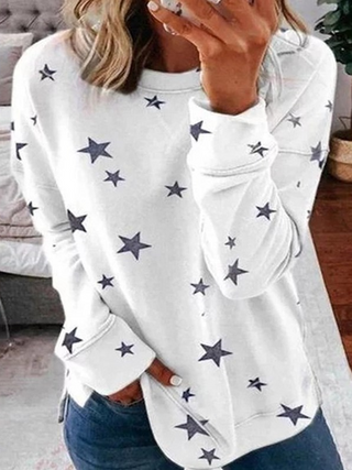Damska bluza z nadrukiem gwiazdek | Styl casualowy
