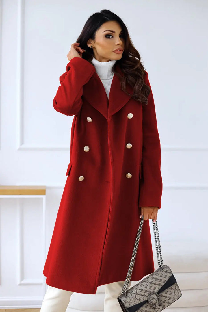 Damen Langer Wintermantel | Figurbetonter Schnitt