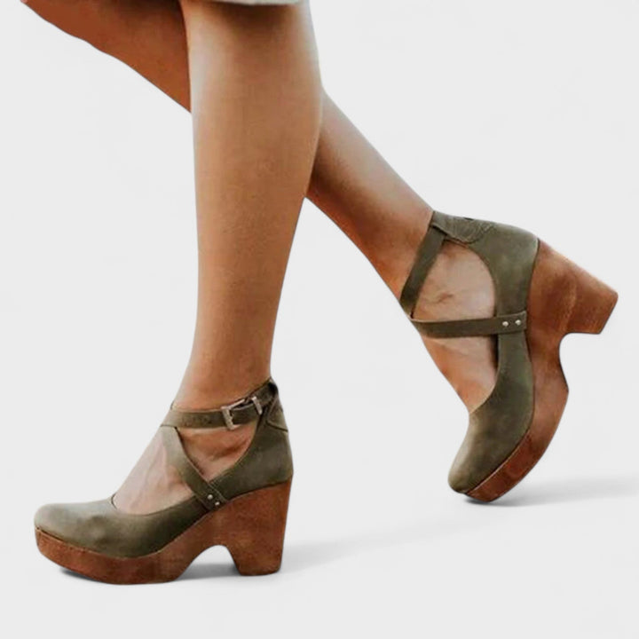 Damskie Buty na Platformie | Pasek