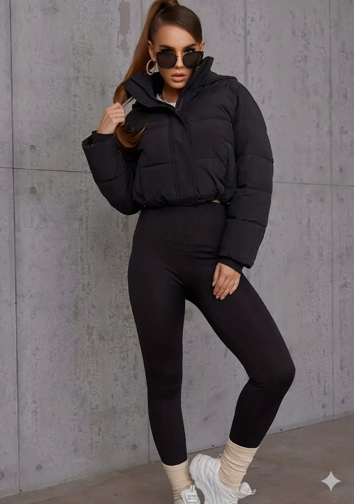 Women's Short Quilted Winter Jacket | Zip